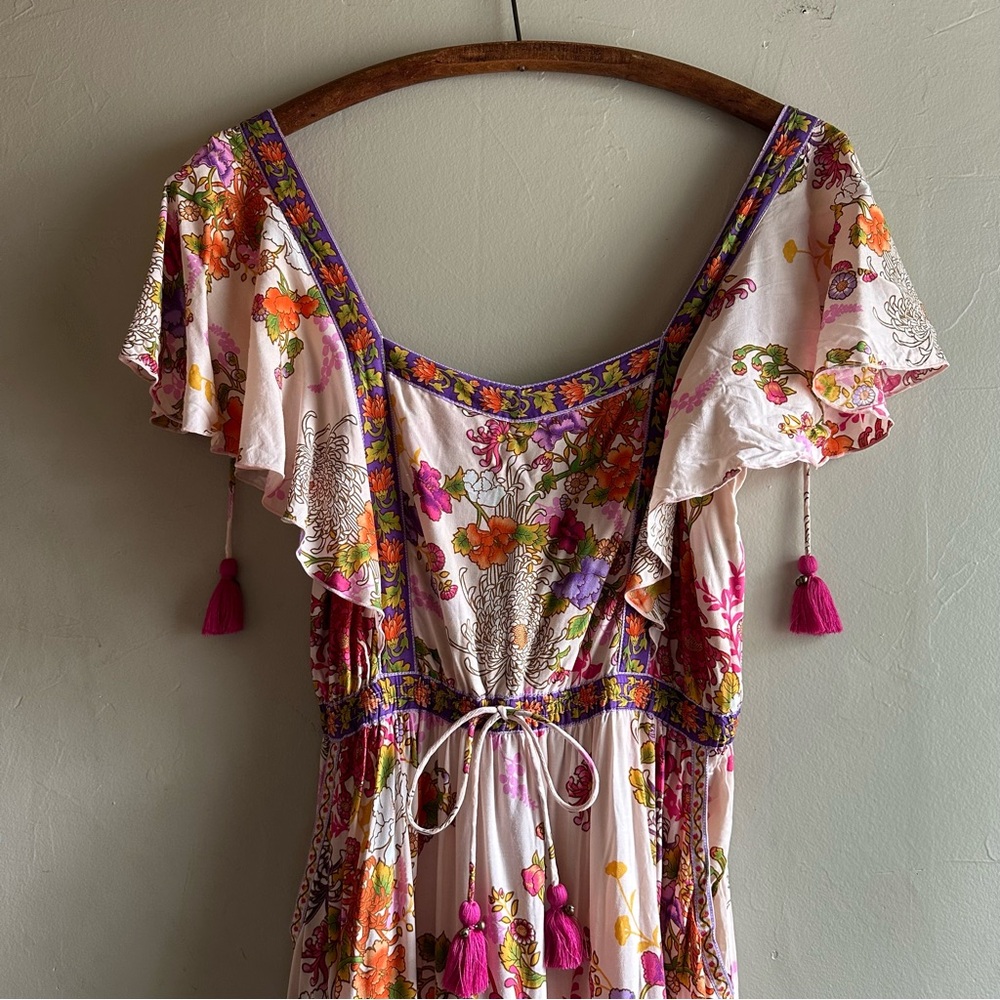 Tulle and Batiste maxi floral boho summer dress - Picture 4 of 10